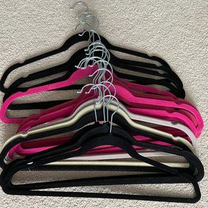 - 20 felt covered colorful adult strong wardrobe closet hangers